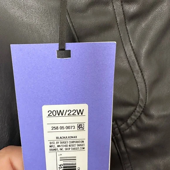 Black, faux leather mini. - Picture 3 of 4